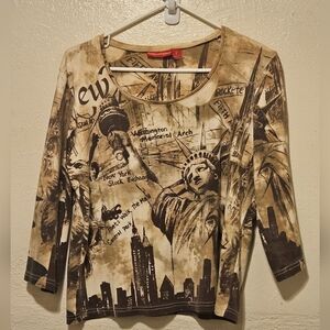 Gloria Vanderbilt women's 3/4 sleeve top